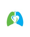 Hearth and lung logo , pharmacy vector logo Royalty Free Stock Photo