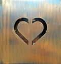 An hearth in the metal Royalty Free Stock Photo