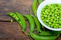 Hearthy fresh green peas Royalty Free Stock Photo