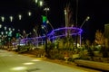 Heartland of America Park Skate ribbon at night.