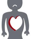 Heartless Sad Character Illustration