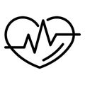 Heartrate icon, outline style Royalty Free Stock Photo