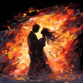 Hearts Ablaze: Vows Illuminated by Fiery Passion