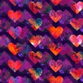 Hearts abstract grunge colorful splashes texture red palette Royalty Free Stock Photo