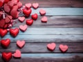 Hearts Aglow: Valentine Day\'s Love Picture Set Against a Heartwood Backdrop