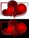 decorated Hearts on background Royalty Free Stock Photo