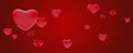 Hearts background love design 3d-illustration Royalty Free Stock Photo