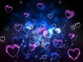 Hearts Background Means Love For Mother Father And Family Royalty Free Stock Photo