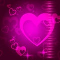 Hearts Background Means Love Passion And Romanticism Royalty Free Stock Photo