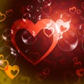 Hearts Background Means Romance Love And Passion Royalty Free Stock Photo