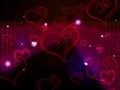 Hearts Background Shows Love Affection And Adoring