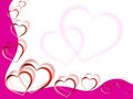 Hearts Background Shows Love Desire And Pink Royalty Free Stock Photo