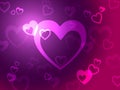 Hearts Background Shows Loving Romantic And Passionate