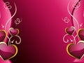 Hearts Background Shows Romantic Wallpaper Or Passionate Love