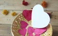 Hearts in basket Royalty Free Stock Photo