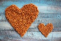 HEARTS OF BEANS ON THE TABLE