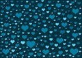 Hearts blue background wallpaper design