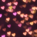 Hearts bokeh background Royalty Free Stock Photo