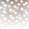 Hearts bokeh background Royalty Free Stock Photo