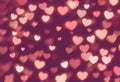 Hearts bokeh valentine day background