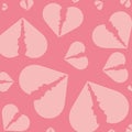 Hearts break pattern background