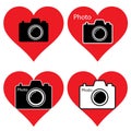 Hearts and camera. I love photography.