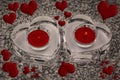 Hearts and Candlelights Royalty Free Stock Photo