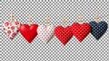 Hearts on Clothespin Line Royalty Free Stock Photo