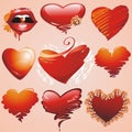 Hearts collection. Royalty Free Stock Photo
