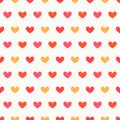 Hearts colors seamless pattern