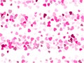 Hearts confetti flying vector background graphic design