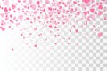 Hearts confetti . Valentines vector template. Royalty Free Stock Photo