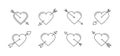 Hearts with Cupid Arrows