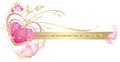 Hearts. Decorative frame for wedding card Royalty Free Stock Photo