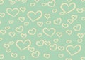 Hearts Design Background. Greeting Card Valentine Day. Vector illustration. Heart pattern. Falling Confetti. EPS 10. Royalty Free Stock Photo