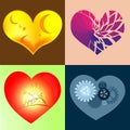 hearts. Design elements for Valentine `s day. Royalty Free Stock Photo