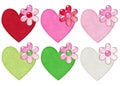 Hearts with Flowers