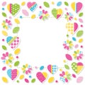 Hearts and flowers border Royalty Free Stock Photo