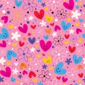 Hearts & flowers pattern