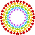 Hearts Frame Party Colorful Rainbow Royalty Free Stock Photo