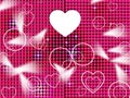 Hearts Grid Means Lightsbeams Of Light And Affection Royalty Free Stock Photo