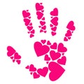 Hearts hand Royalty Free Stock Photo