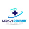 Hearts health medical care logo icon on white background