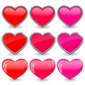 Hearts icon set Royalty Free Stock Photo