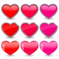 Hearts icon set