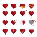 Hearts icon set.