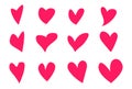 Hearts icons set. Vector EPS10 Royalty Free Stock Photo