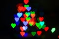 hearts ilght bokeh background Royalty Free Stock Photo