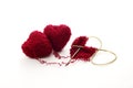 Hearts knitted together