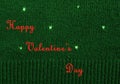 Hearts on knitted wool background, greeting card Royalty Free Stock Photo